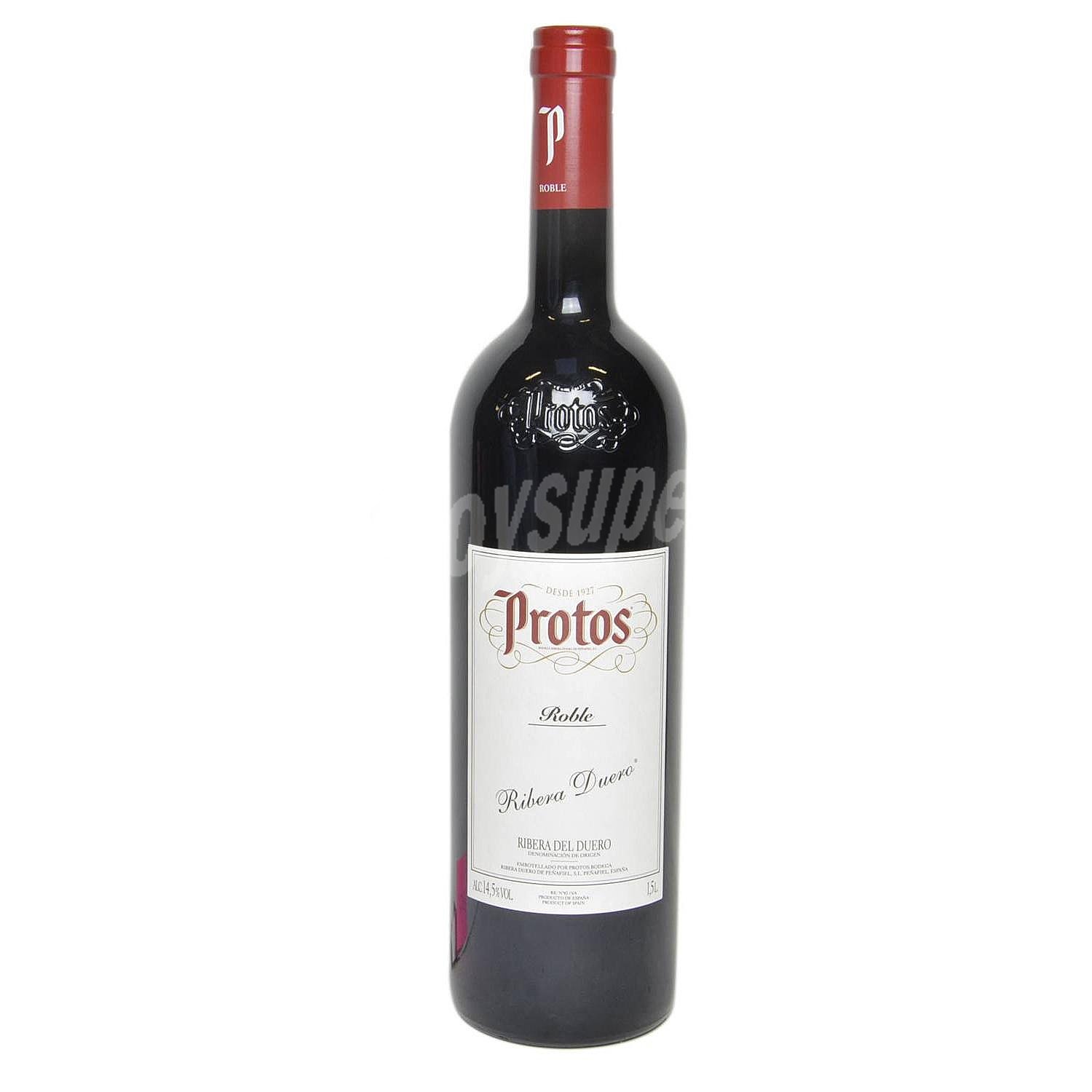 Vino tinto roble con denominación de origen Ribera del Duero