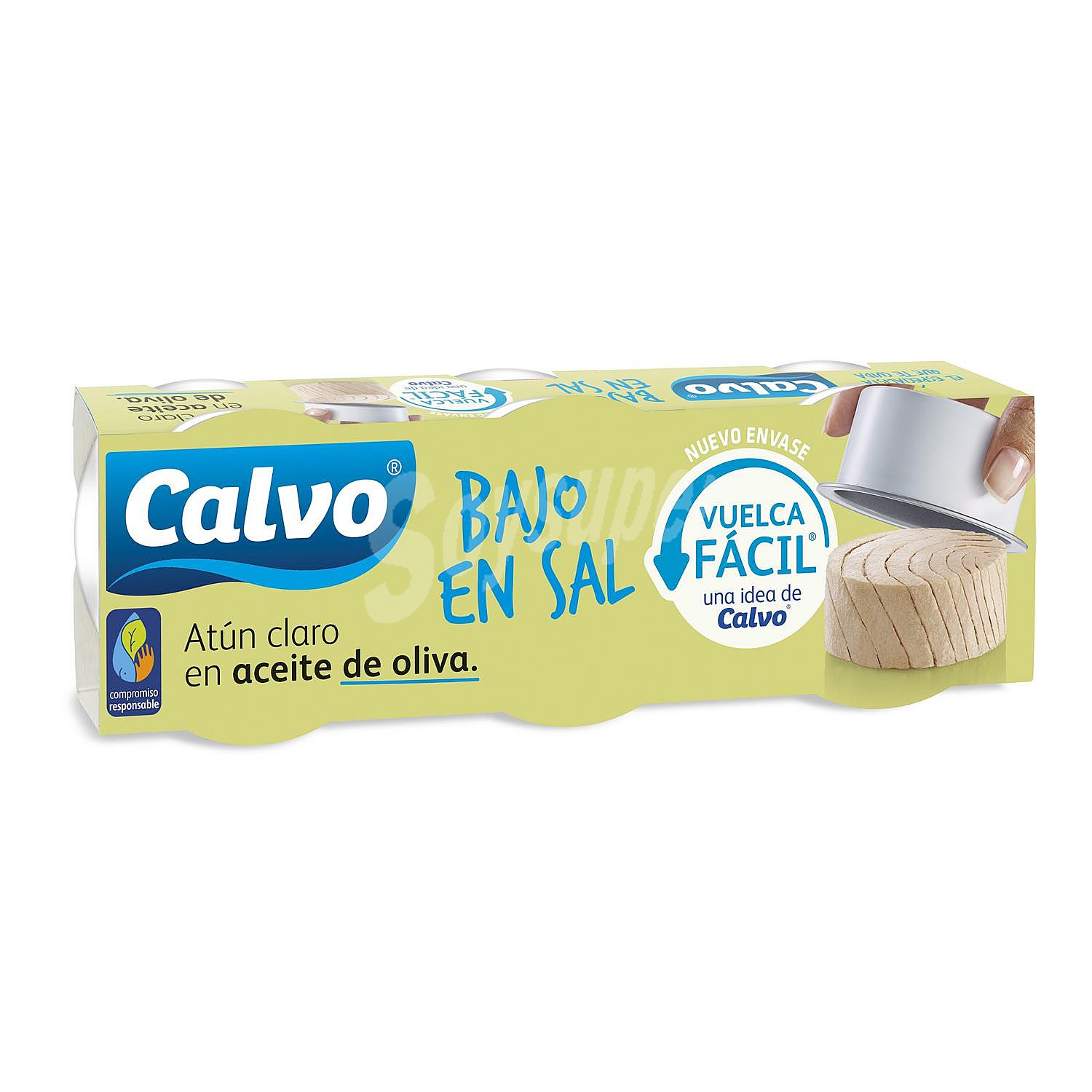 Atún claro en aceite de oliva bajo en sal Calvo sin lactosa