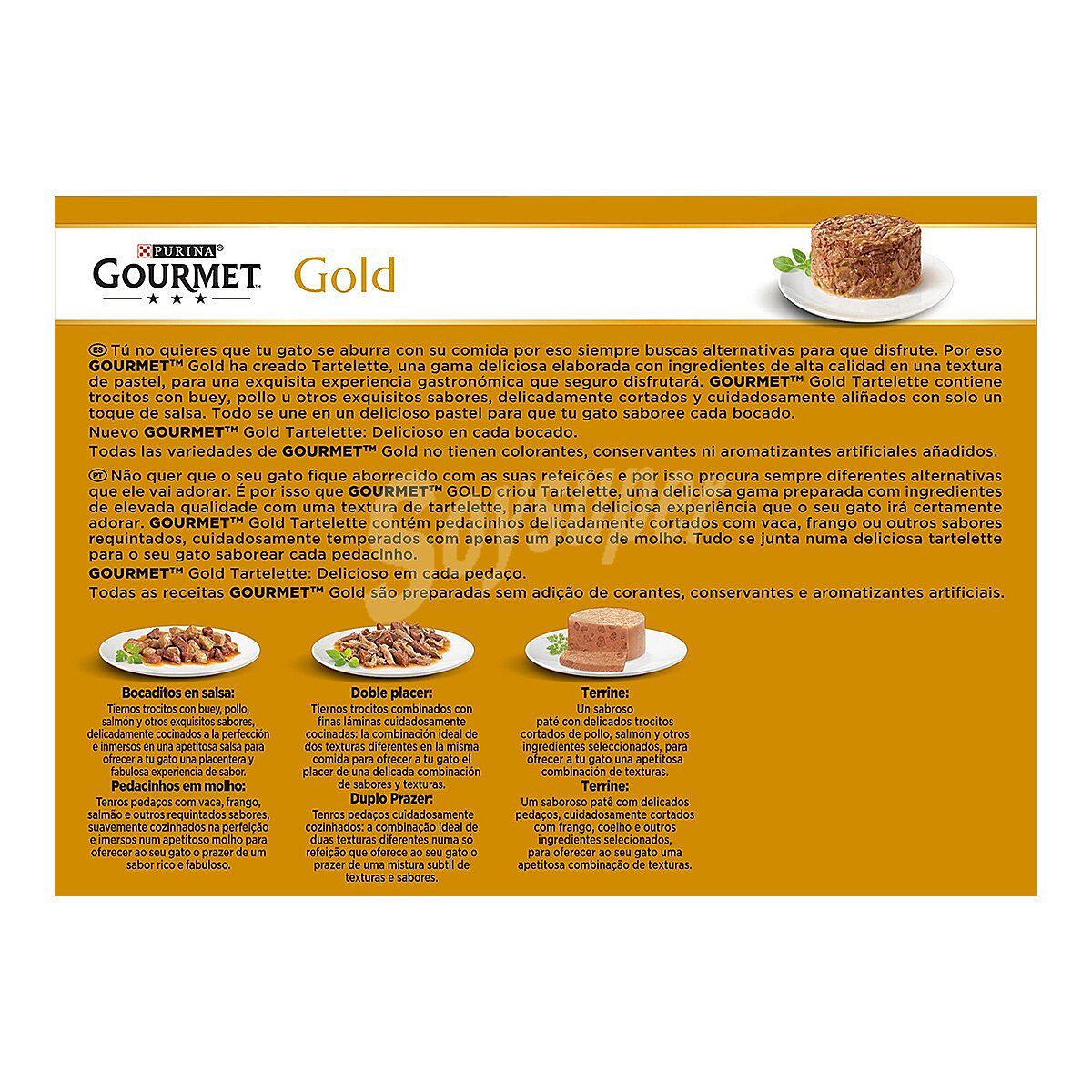 Gold Tartalette surtido comida húmeda para gatos caja