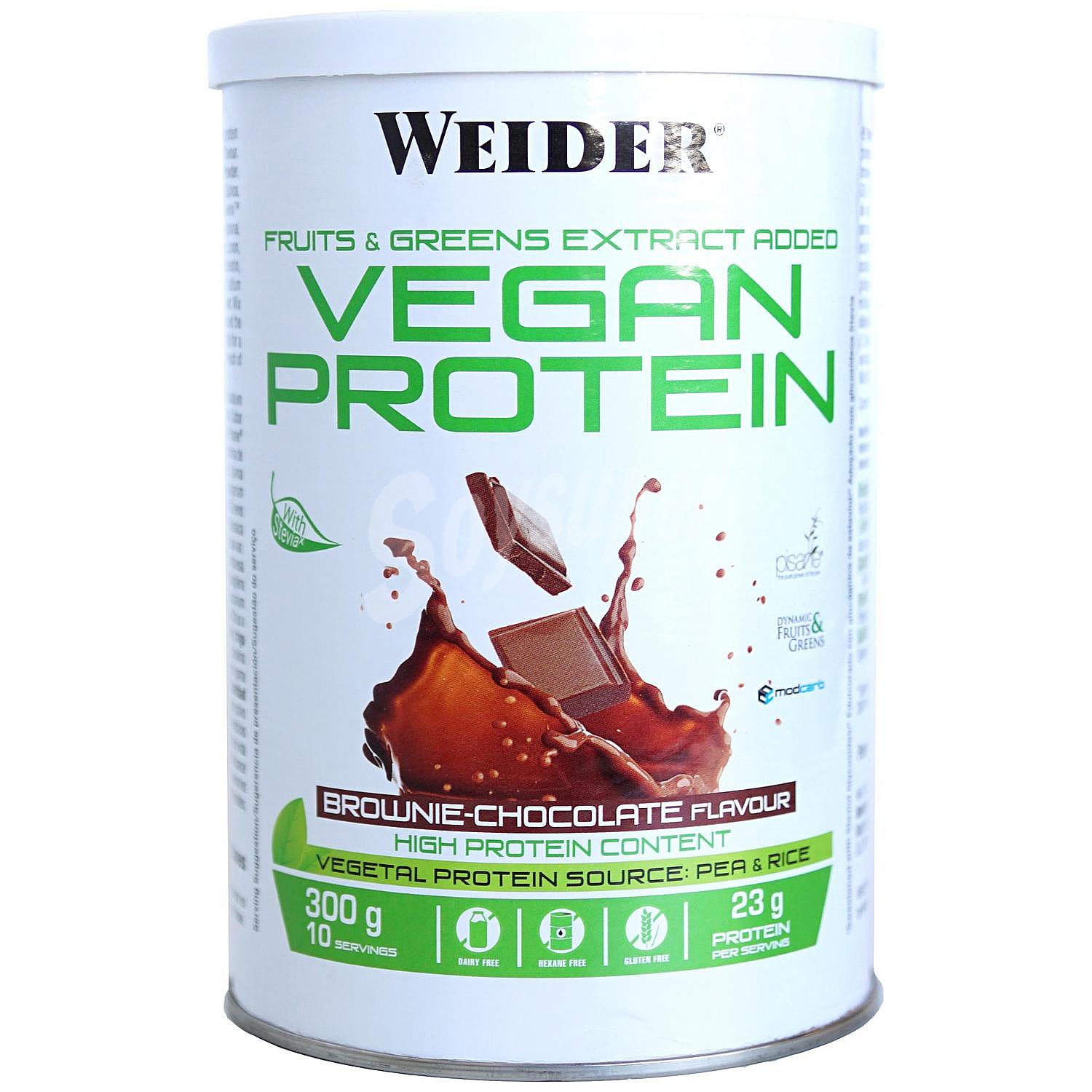 Proteína vegana de chocolate Weider sin gluten