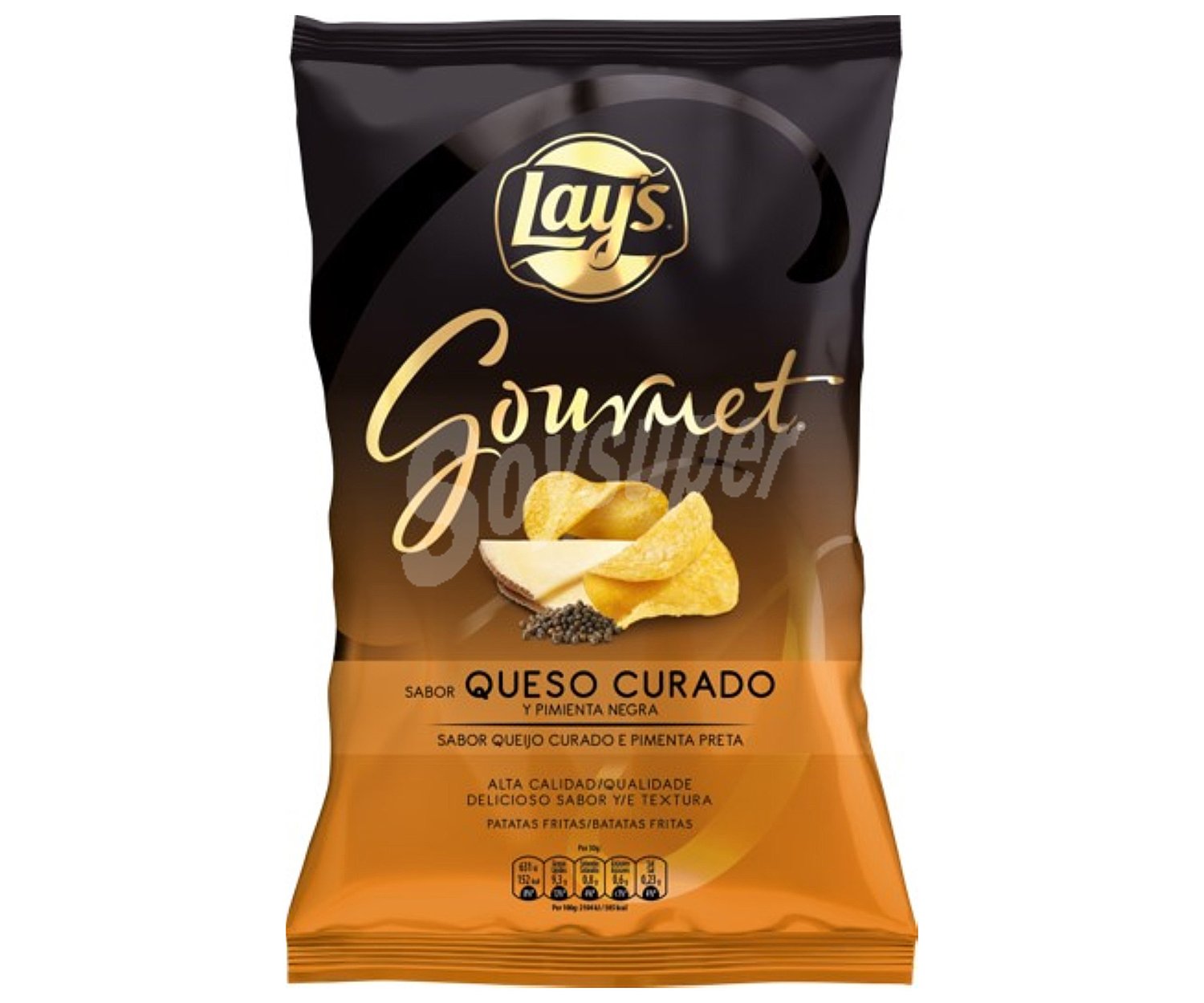 Patatas fritas sabor queso curado lay´s gourmet 150 g.