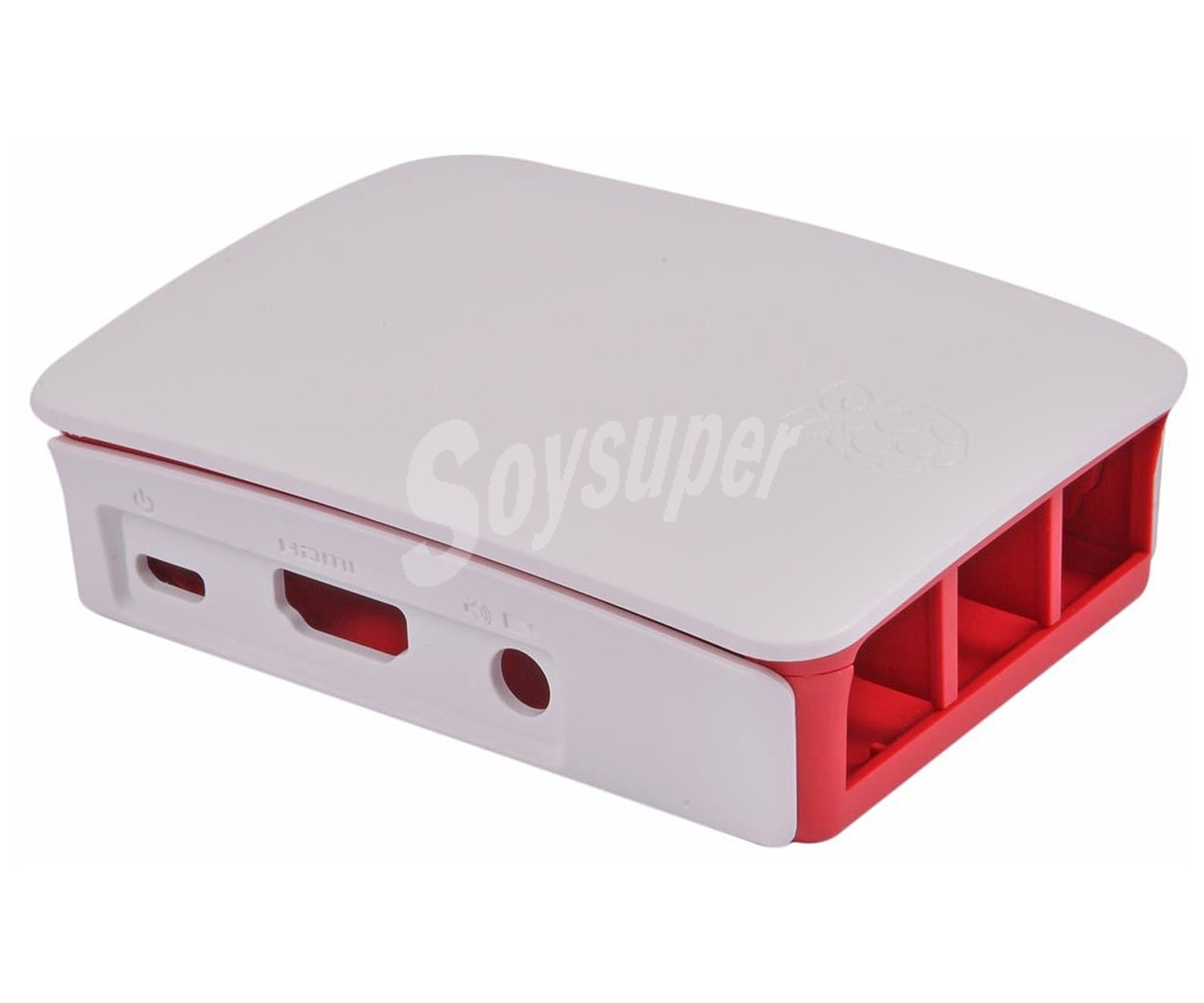 Caja de placa base rojo/blanco, compatible con PI 3 modelo B