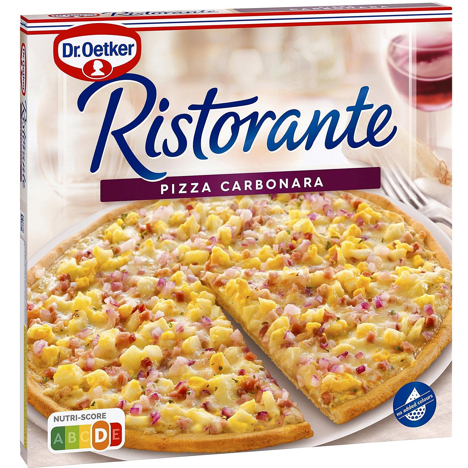 Pizza carbonara con huevo