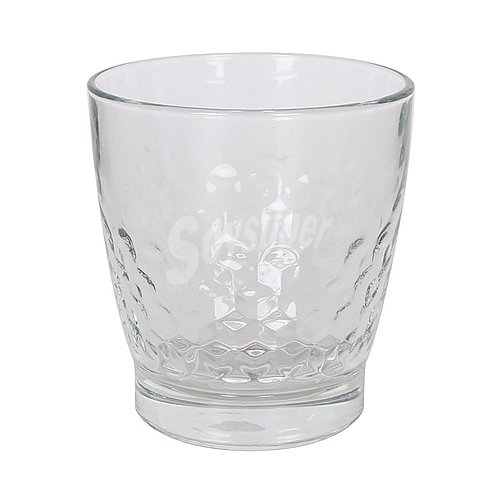 Vaso de vidrio transparente con diseño en relieve, Olympea Smooth royal leerdam