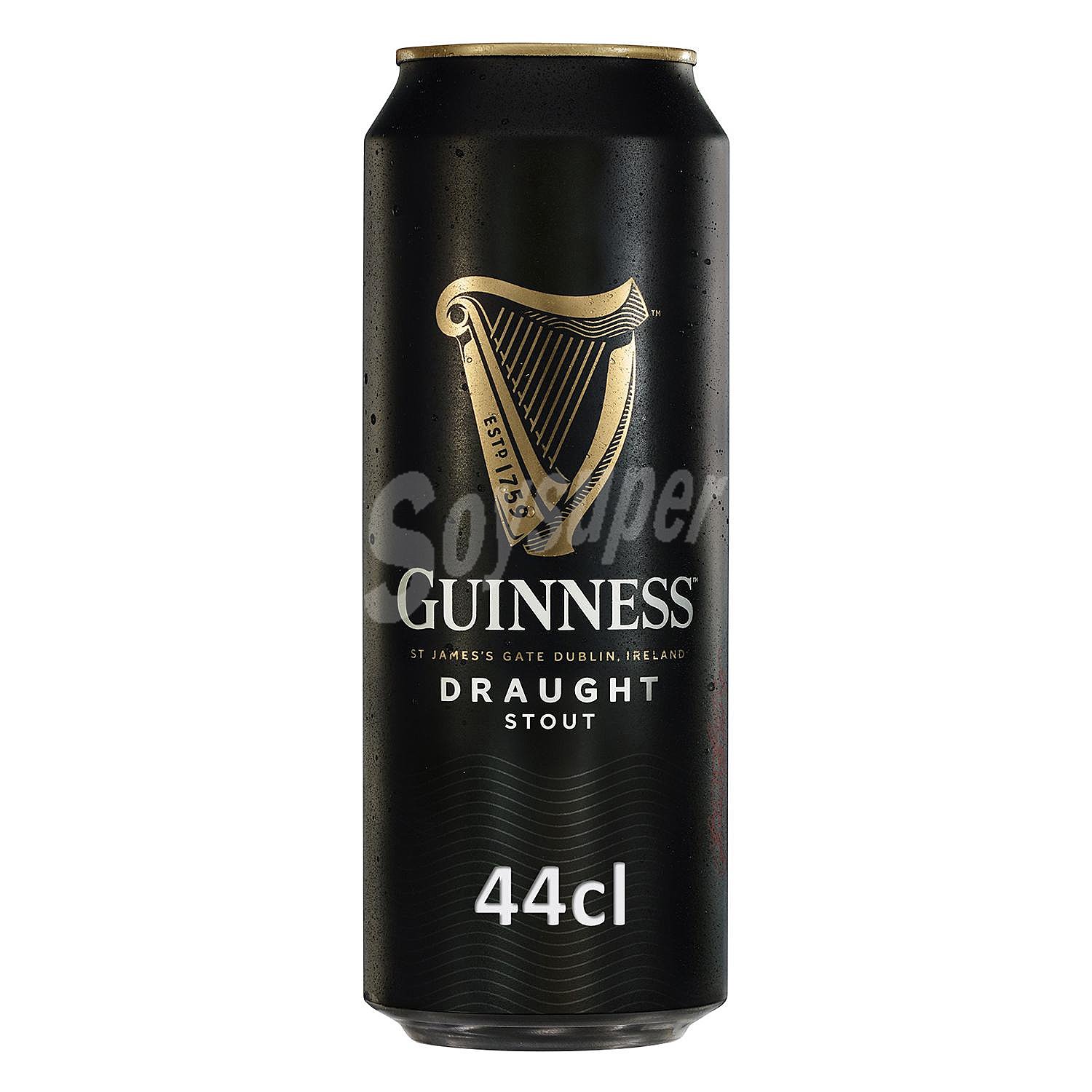 Cerveza Guinness Draught irlandesa negra