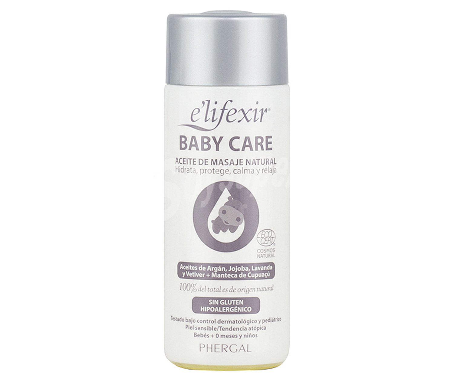 Aceite de masaje natural para niños y bebés de +0 meses e´lifexir Baby care