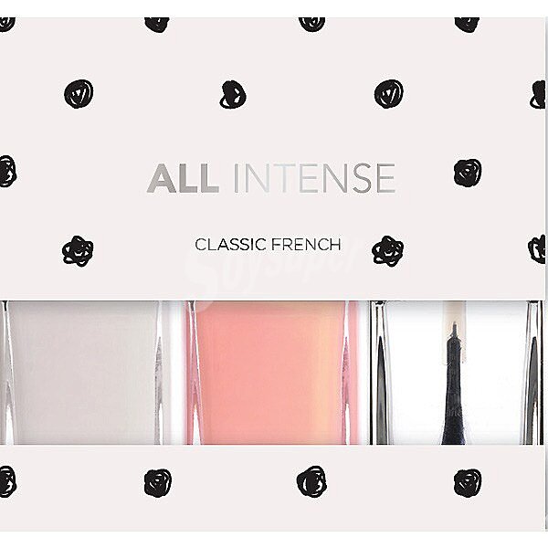 Laca de uñas Classic French pack 3 frasco 10 ml