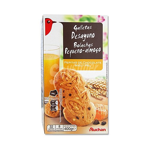 Producto alcampo Galletas de cereales con chocolate y miel producto alcampo