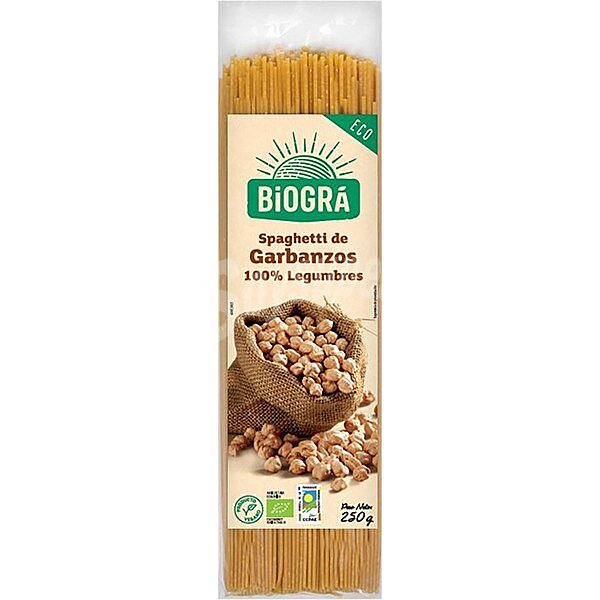 Spaguetti de garbanzos ecológicos 100% legumbres