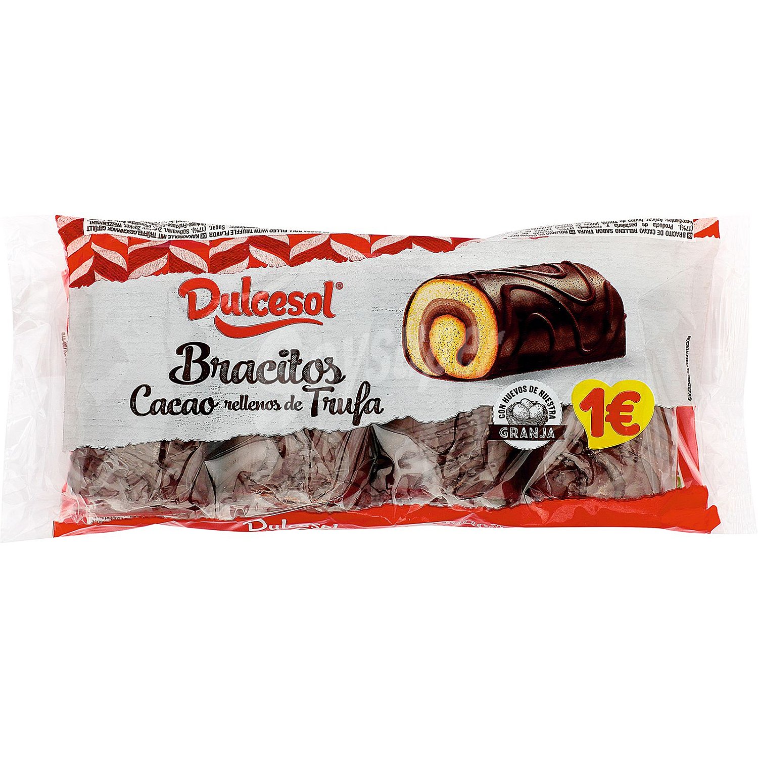 Bracitos cacao relleno de trufa Dulcesol