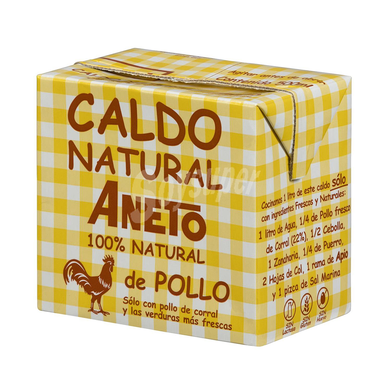 Caldo natural de pollo