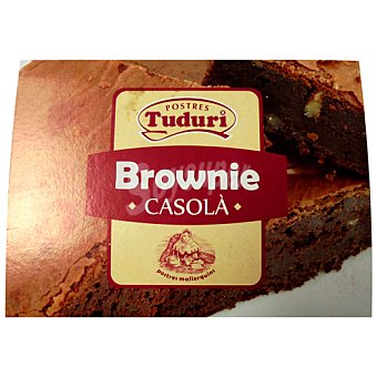 Tuduri Brownie estilo casero, dividido en 4 porciones tuduri