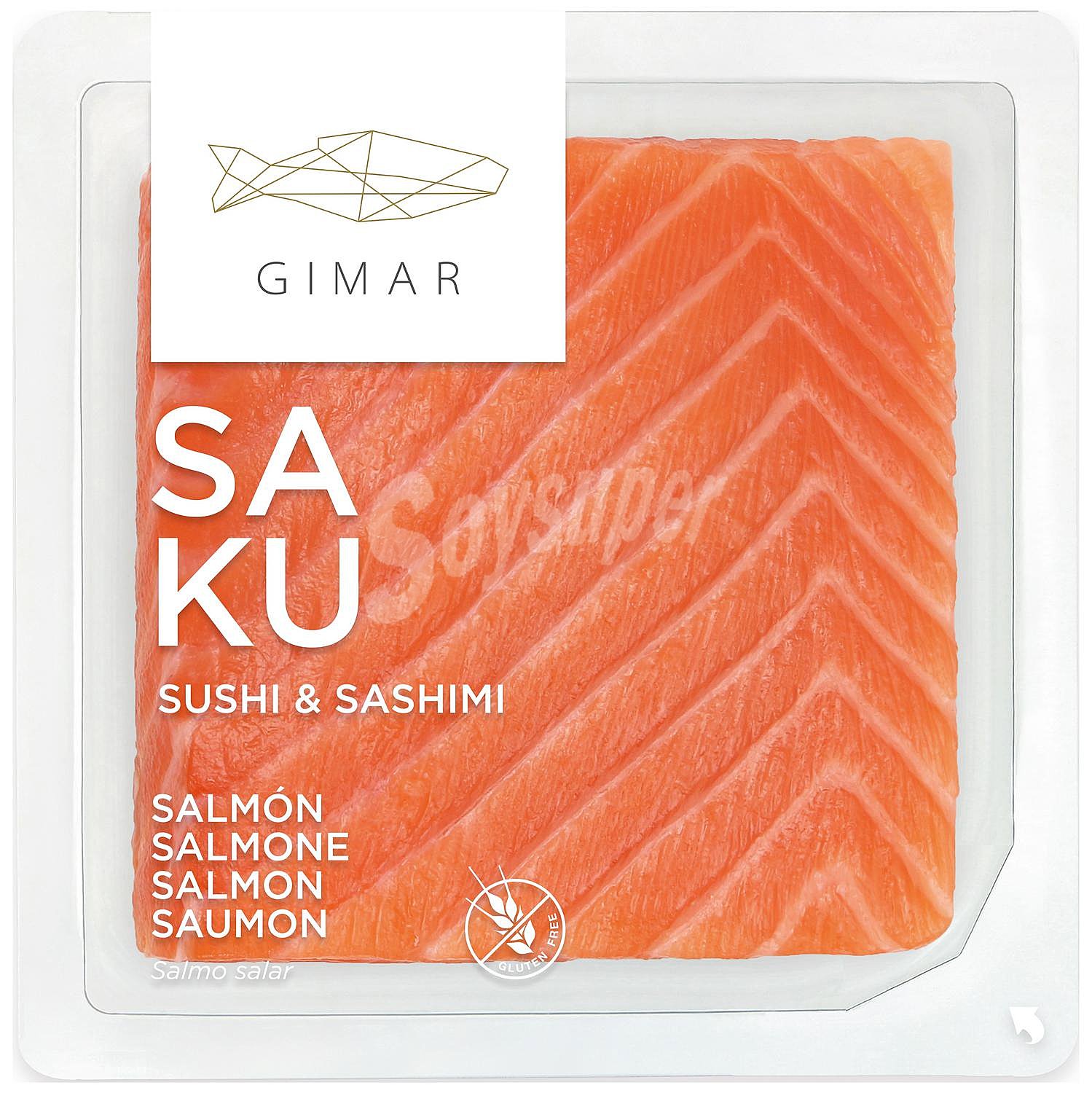 Salmón sashimi para sushi