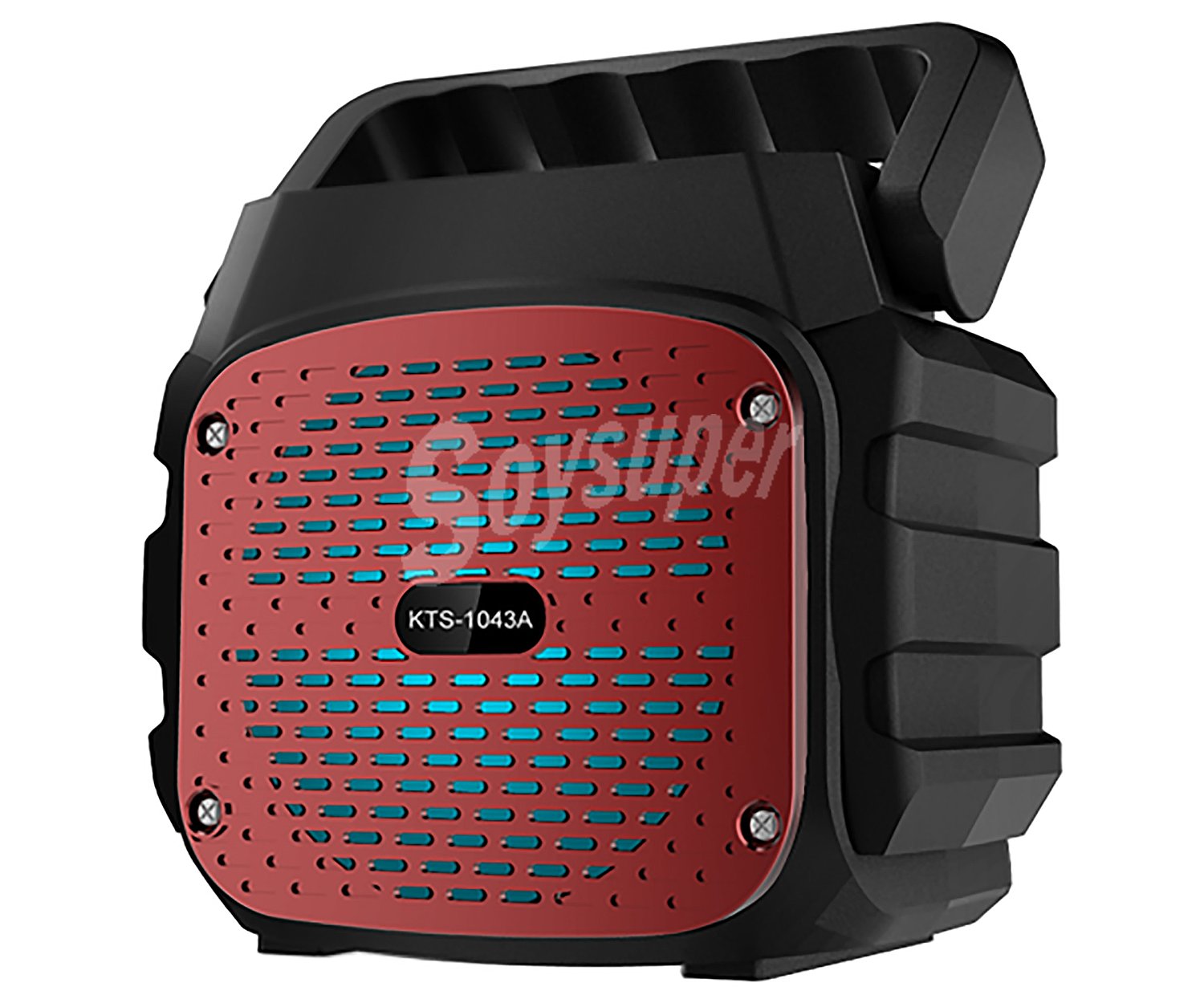 Altavoz portátil sakkyo KTS1043 con asa, bluetooth, Karaoke, USB y lector de tarjetas, radio FM