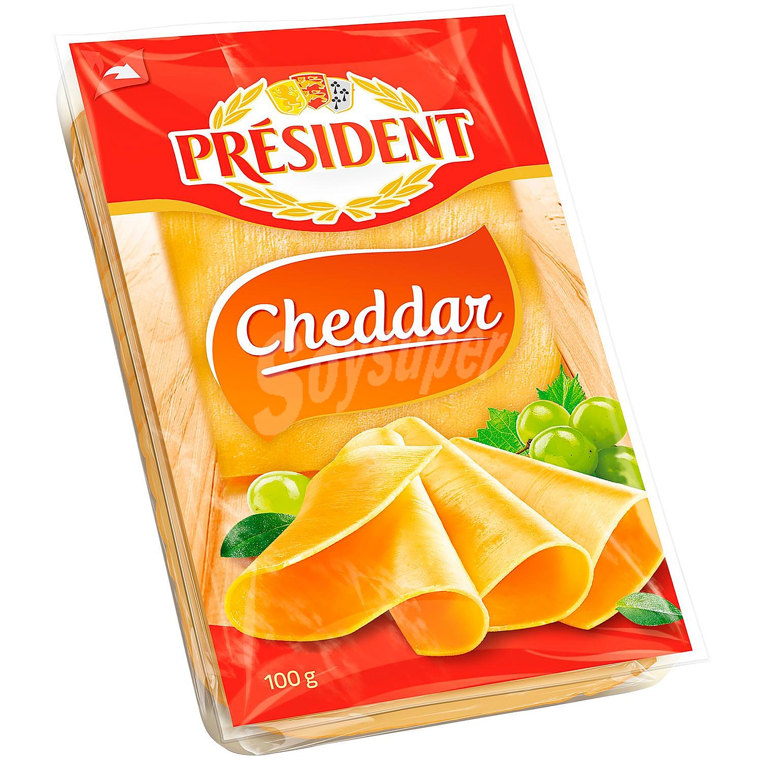 Queso en lonchas cheddar President