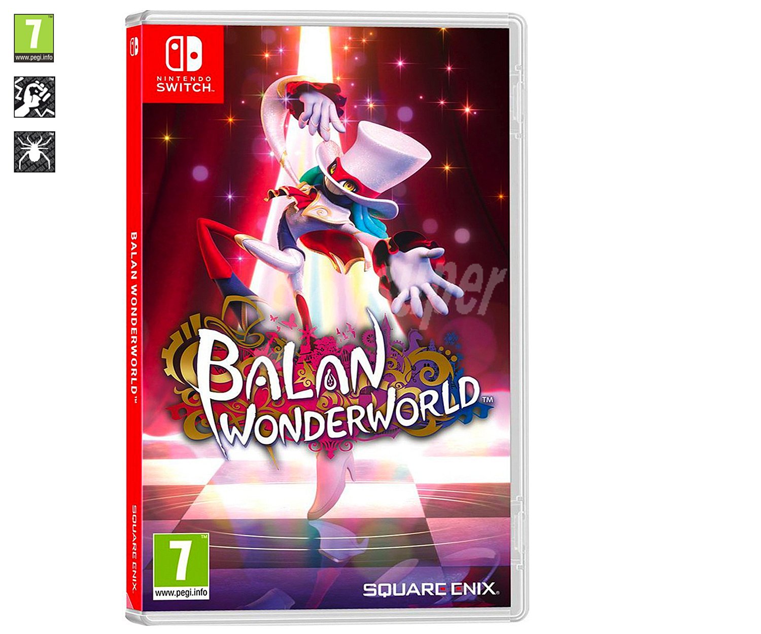 Balan Wonderworld para Nintendo Swtich. Género: plataformas. pegi: +7.