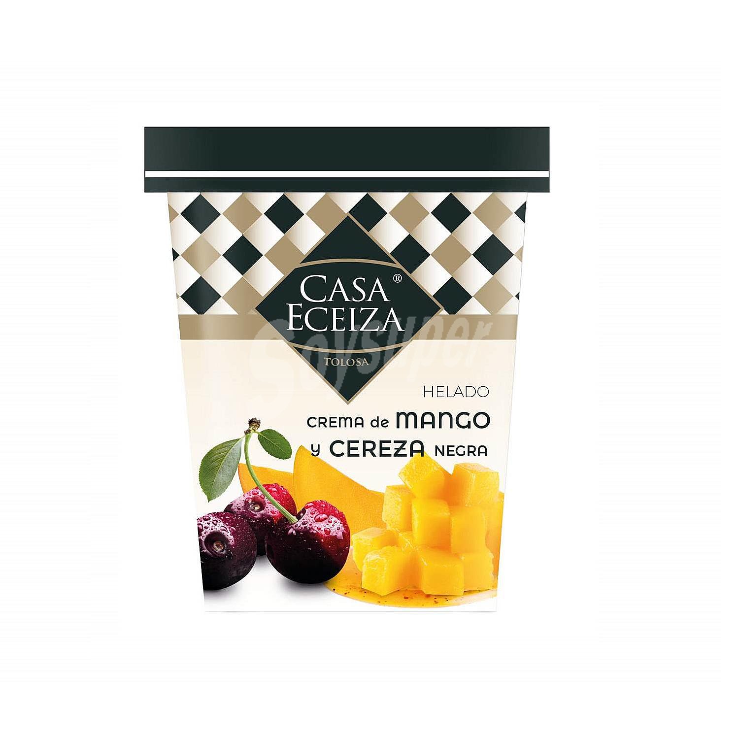 Helado de crema de mango y cereza negra Casa Eceiza