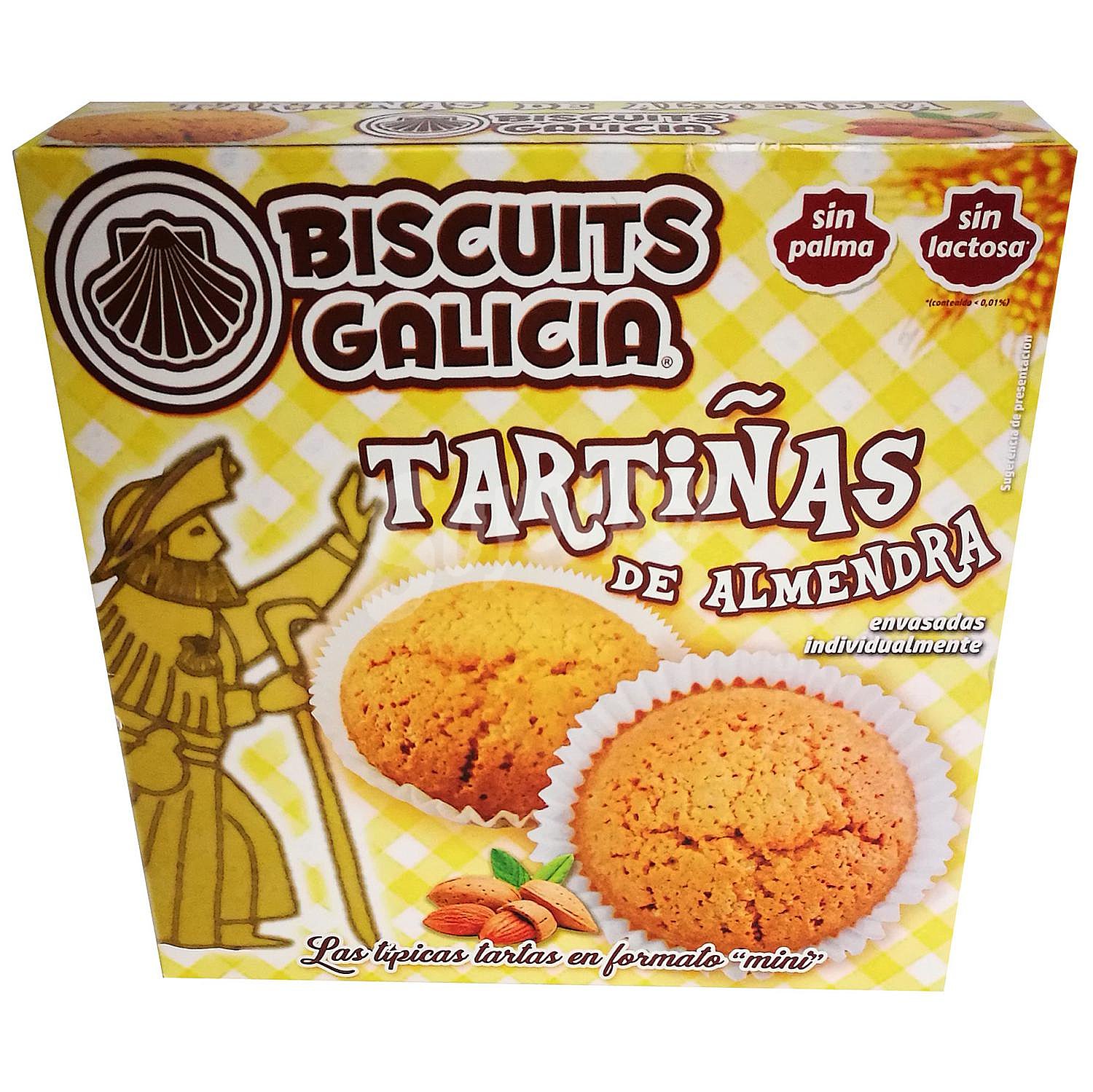 Tartiñas de almendra Biscuits Galicia sin lactosa