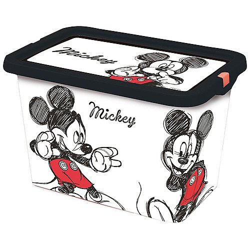 Caja de ordenación con tapa y diseño Mickey Mouse, de capacidad, disney