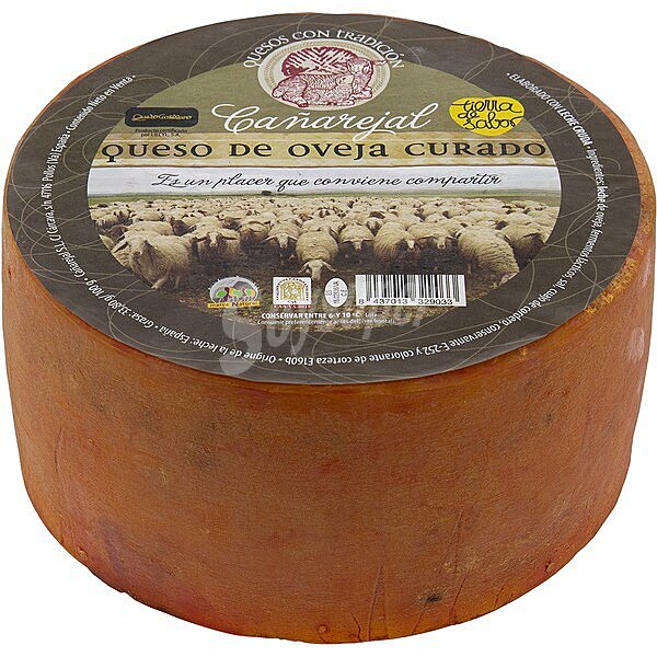 Queso de oveja curado elaborado con leche cruda peso aproximado pieza