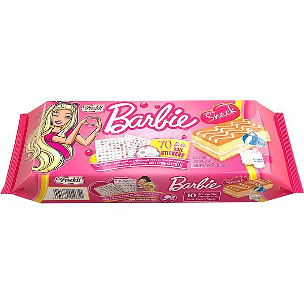 Barbie bizcochos rellenos de crema