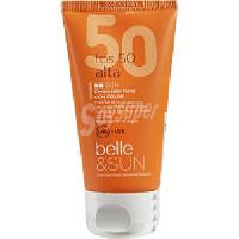 Crema facial solar BB cream c/ color FPS50 belle&sun