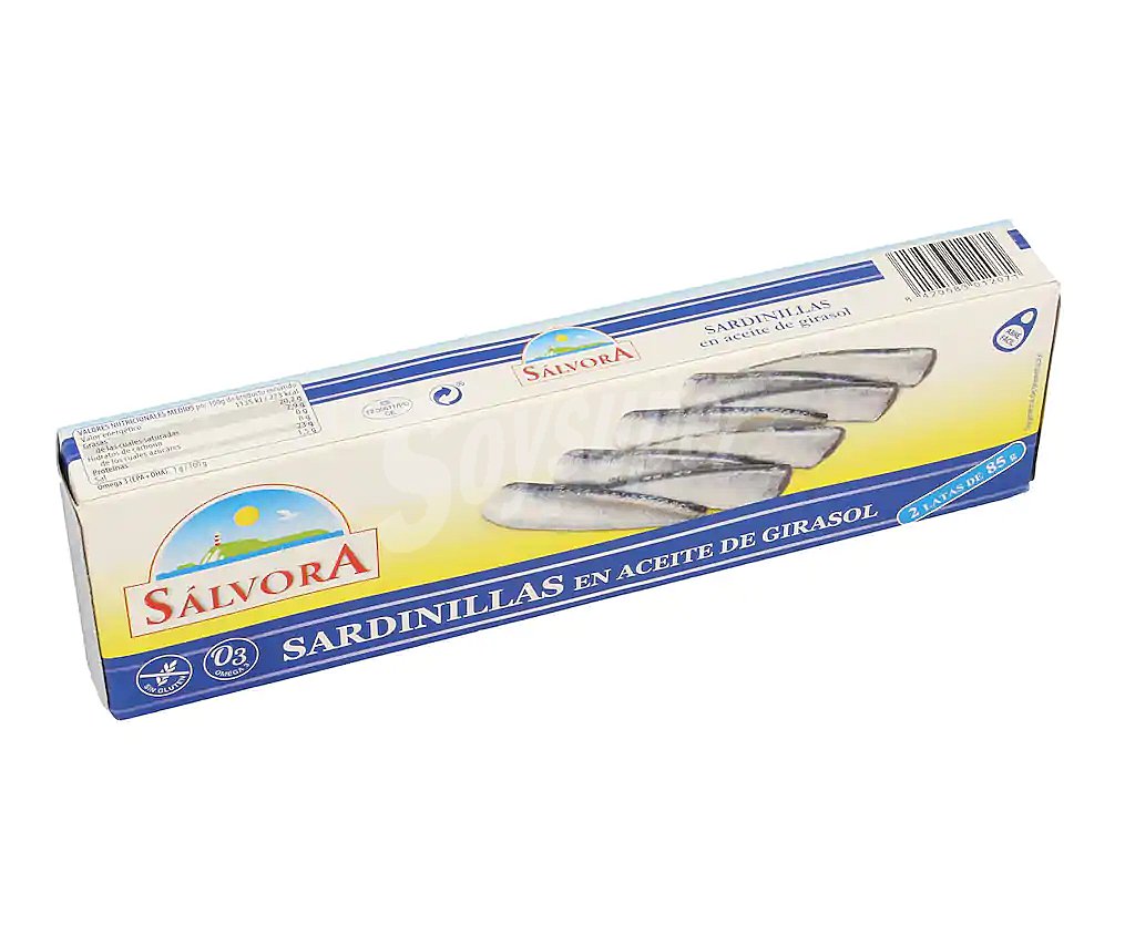 Sálvora Sardinillas en aceite de girasol sálvora uds