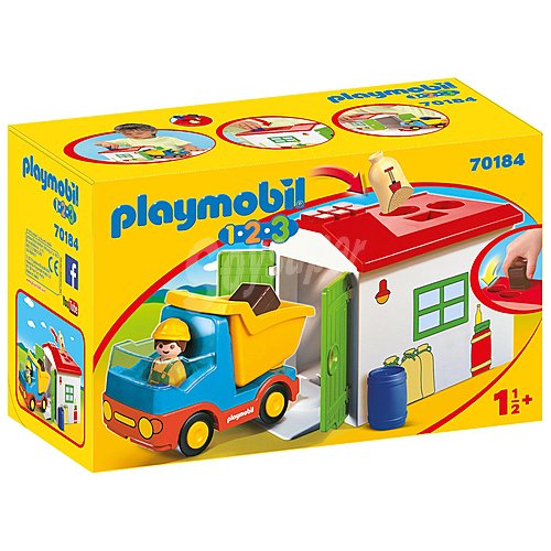 Camión volquete con garaje, 70184 playmobil 123