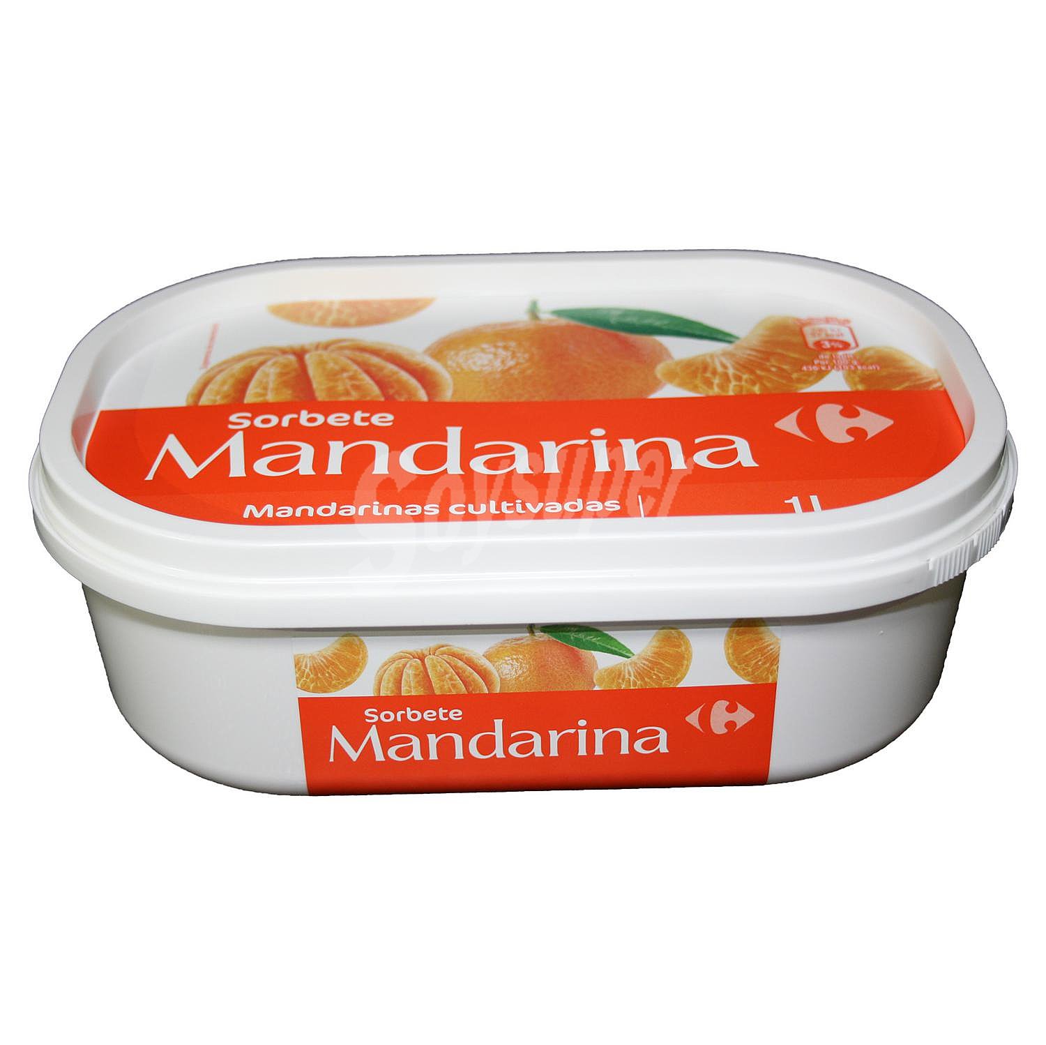 Helado sorbete de mandarina Carrefour