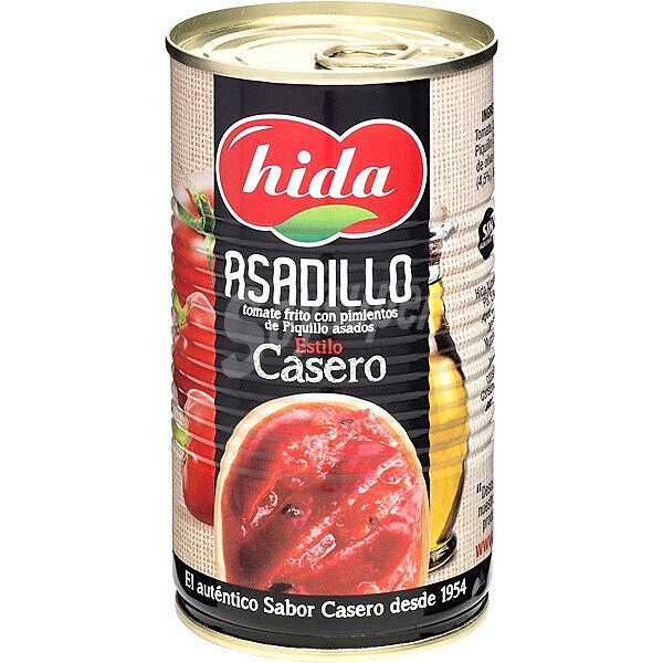 Asadillo de tomate frito con pimientos del piquillo asados hida