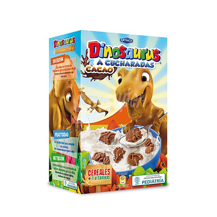 Galletas de cereales con cacao y vitaminas Dinosaurus Artiach