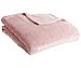 Plaid de flannel color rosa, 130x170cm., 260g/m², actuel.