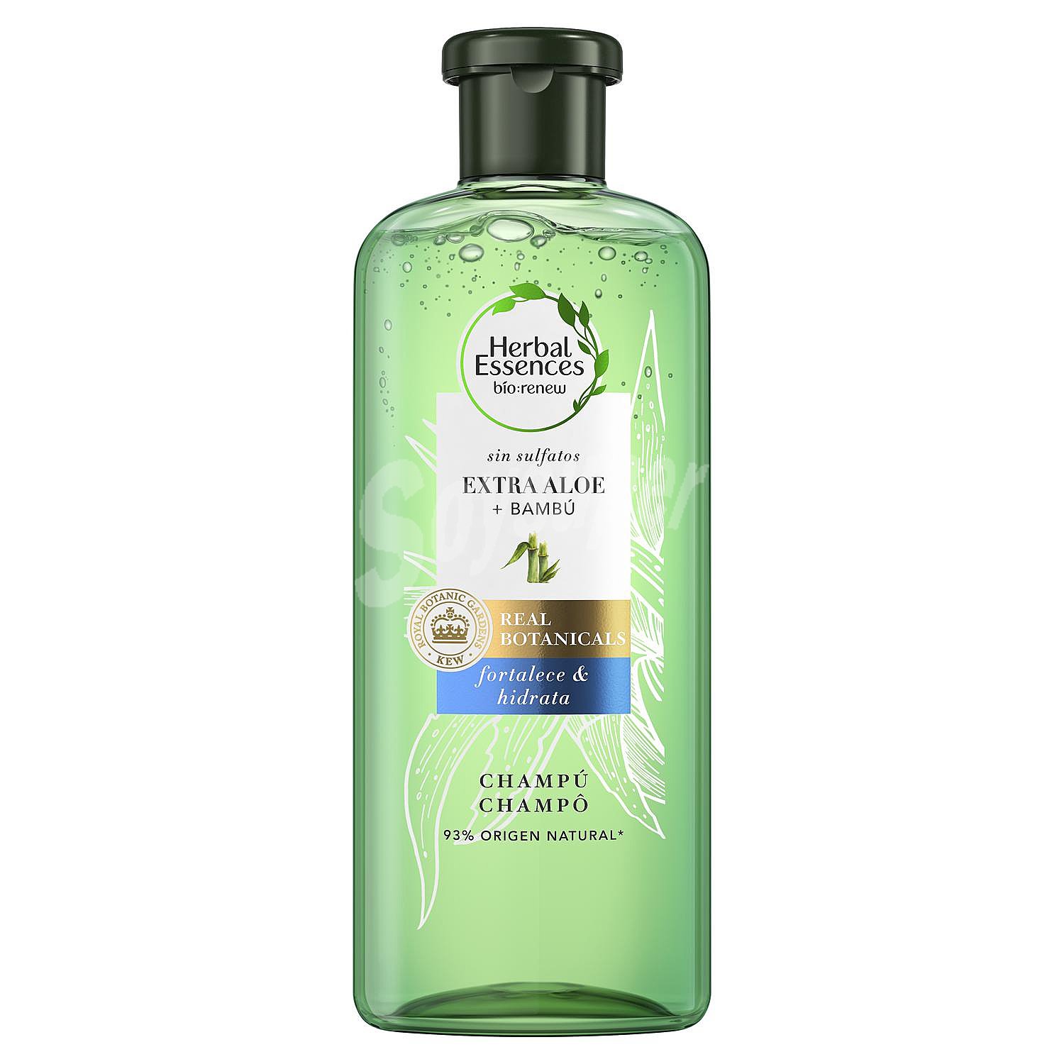 Bio renew champú fotalece & hidrata extra aloe + bambú sin sulfatos