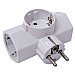 Adaptador triple schuko con salida lateral 16a 230, eurobric