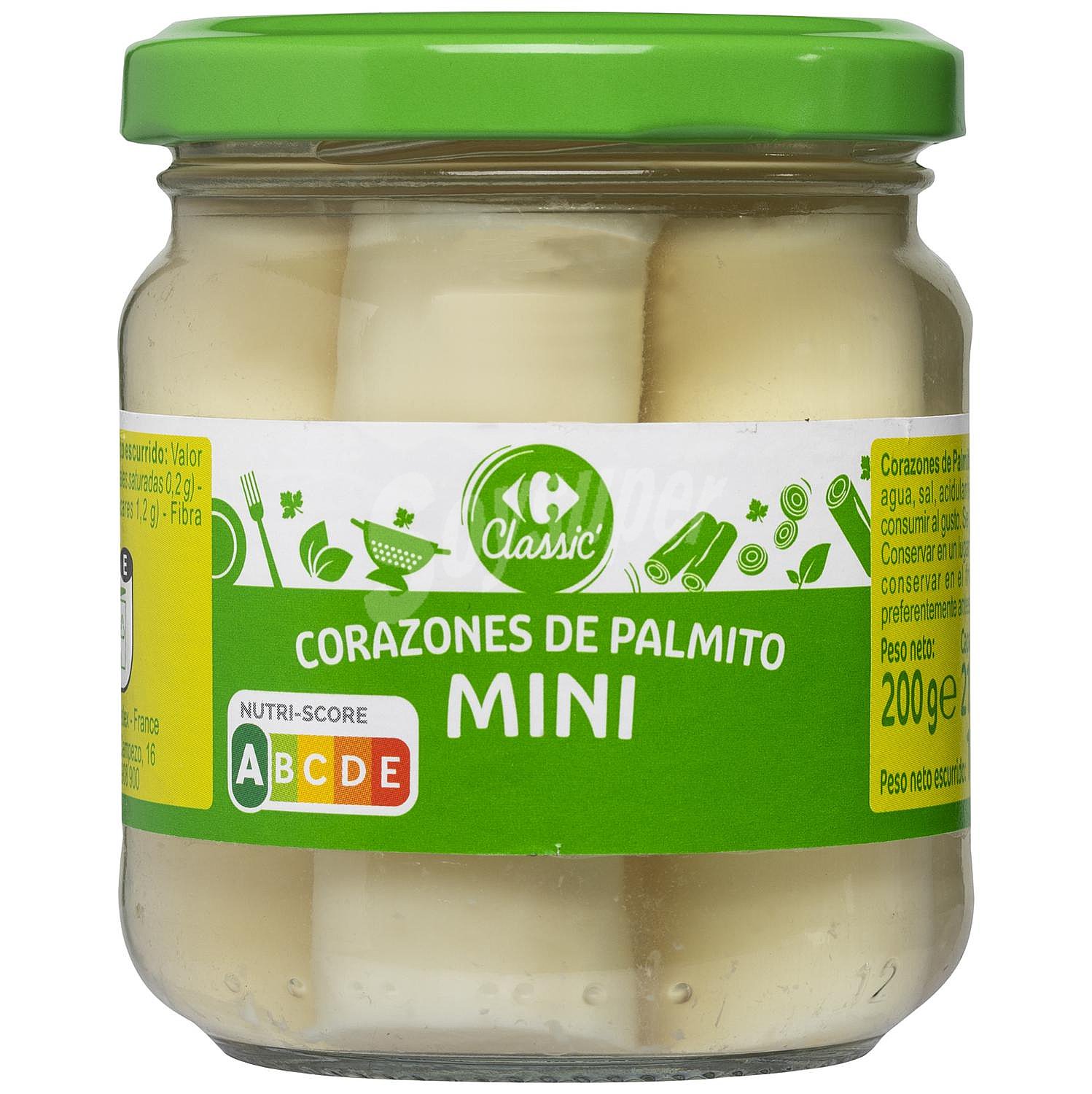 Corazones de palmito minis Carrefour Classic sin lactosa