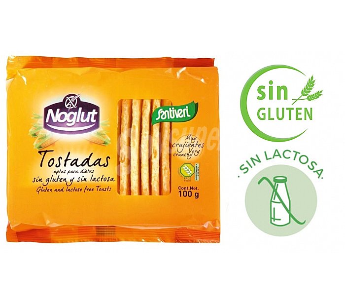 Noglut tostadas ligeras sin gluten y sin lactosa