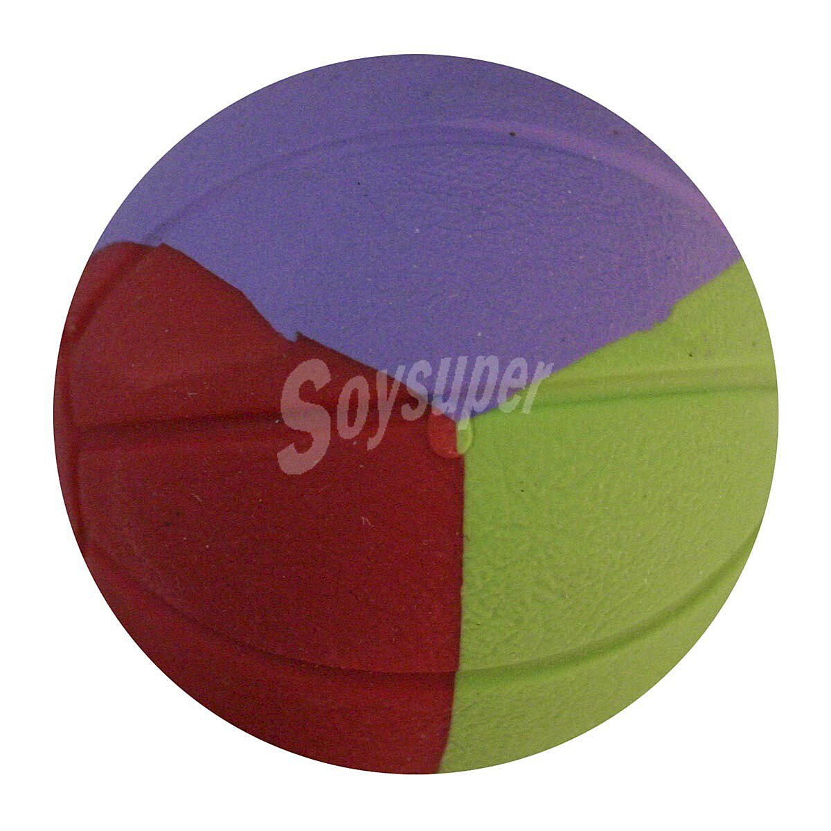 Rubb 'n' Roll pelota multicolor para perros de raza mediana