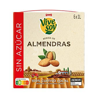 Vivesoy Bebida de almendras sin azúcar, de cultivo 100% local vivesoy de Pascual