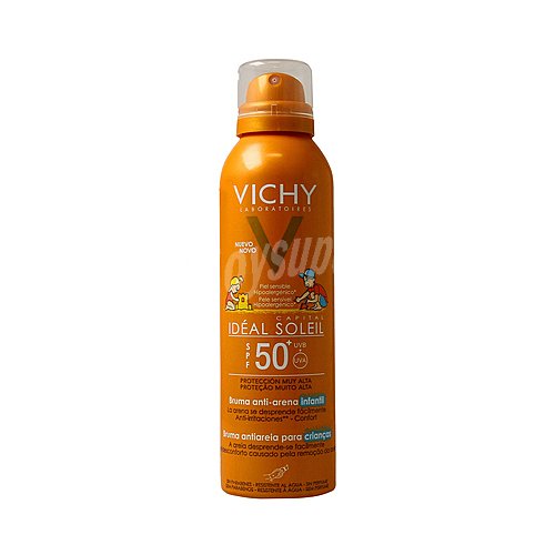 Vichy Protector solar especial niños, con acción anti-arena y factor de protección 50+ (muy alta) vichy Idéal soleil