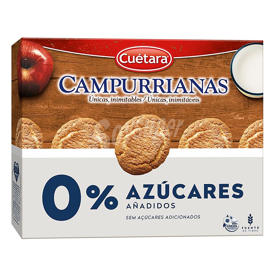 Galletas campurrianas 0% sin azúcares añadidos