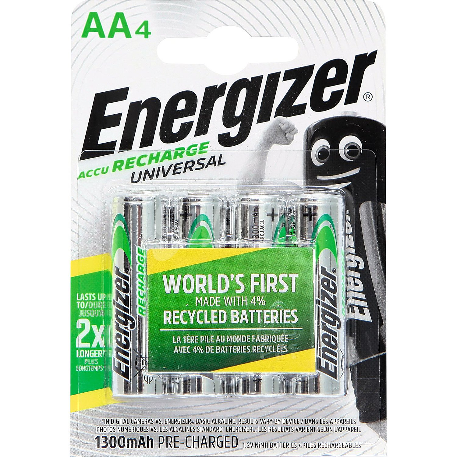 Pilas recargables AA, ni-mh, HR06, energizer, 1300 mAh