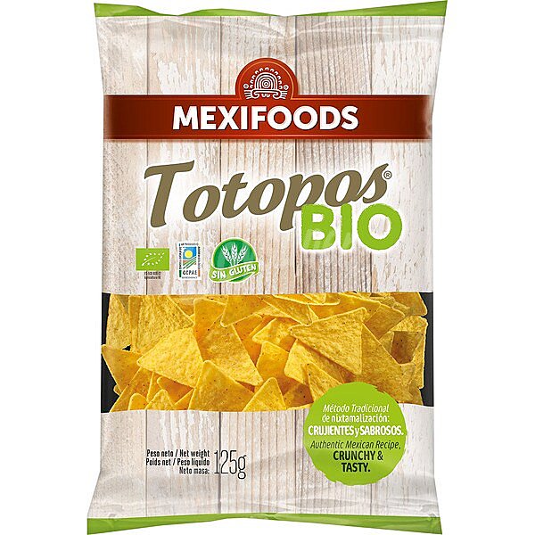 Bio Totopos sabor original sin gluten ecológicos