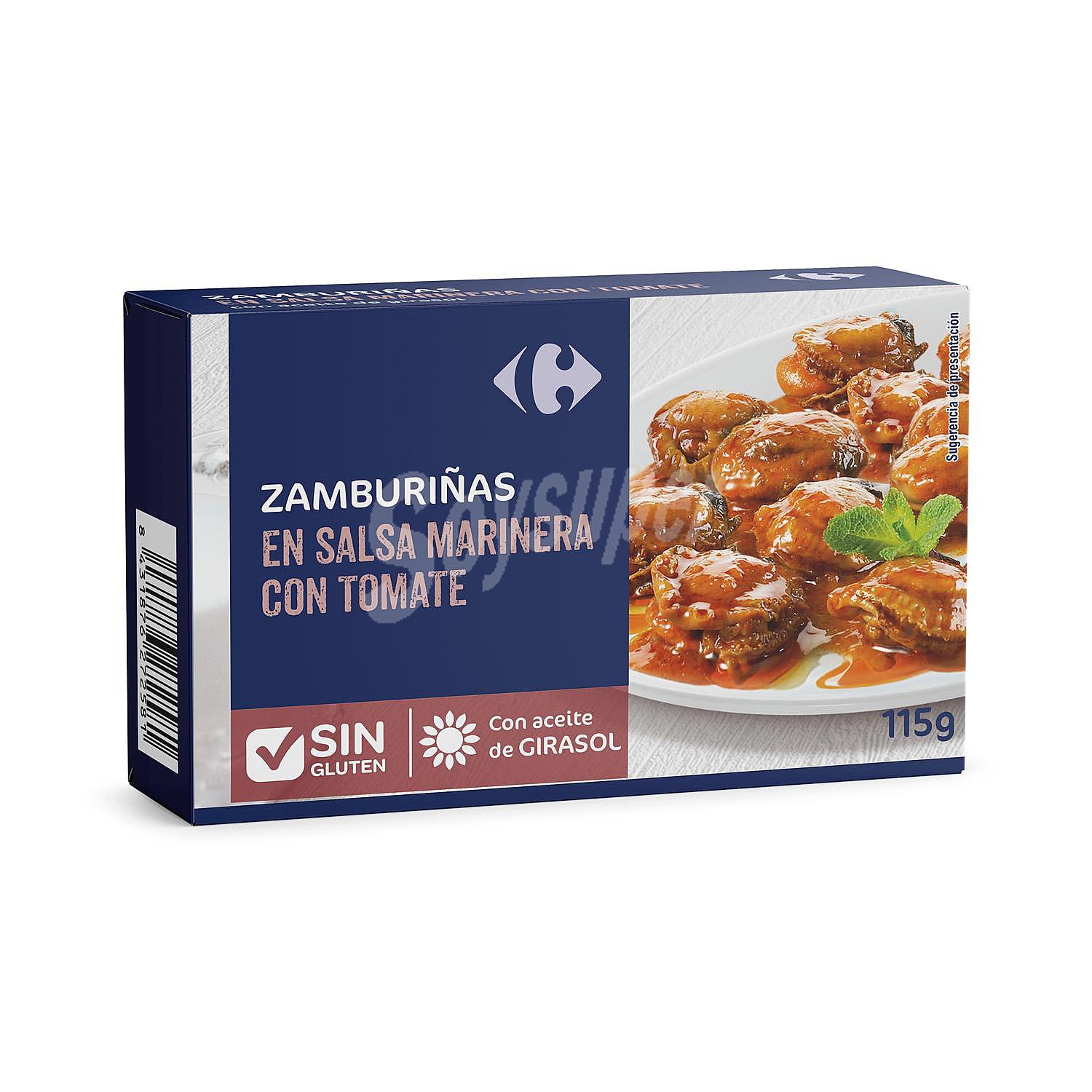 Zamburiñas en salsa marinera con tomate Carrefour sin gluten