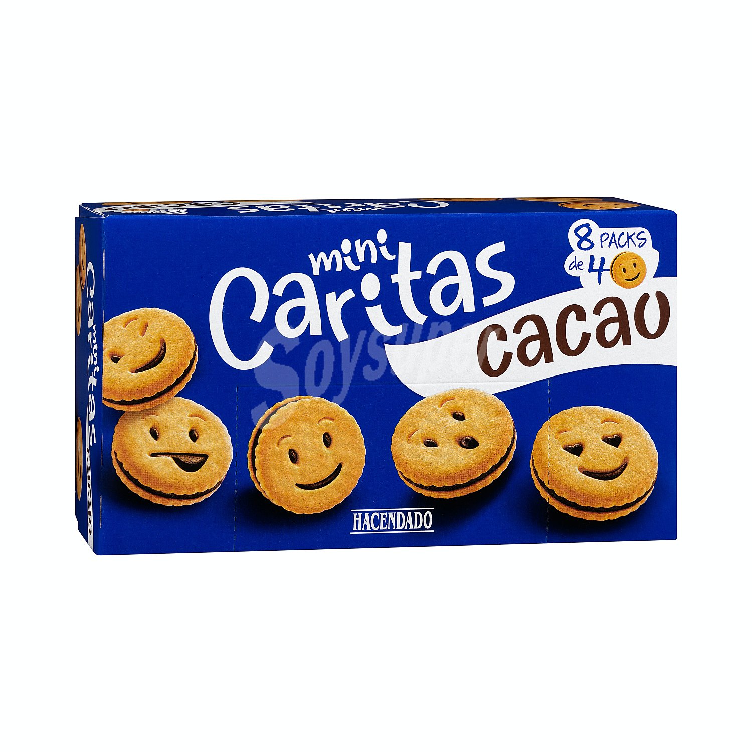 Galletas mini caritas con crema de cacao