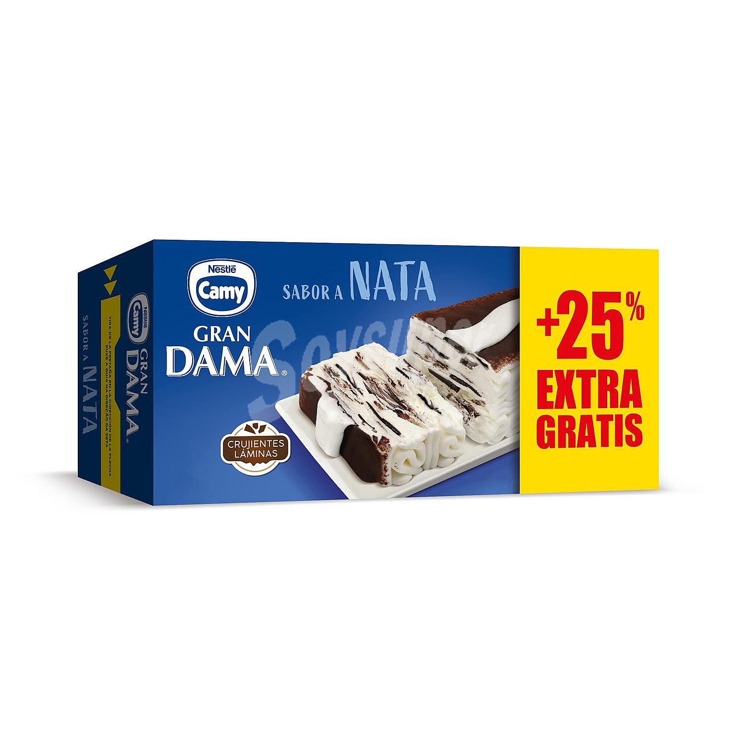 Bloque de helado sabor a nata Gran Dama Camy sin gluten