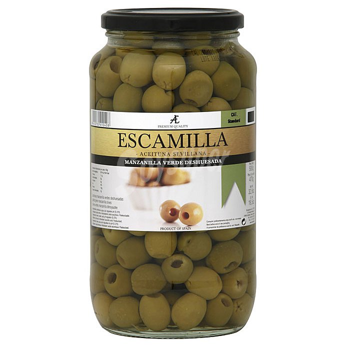 Aceitunas verdes manzanilla sin hueso Escamilla