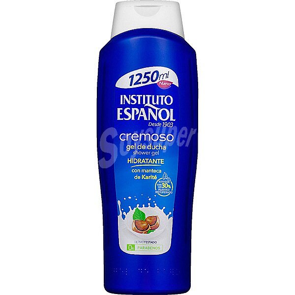 Gel de ducha cremoso hidratante con manteca de karité 0% parabenos