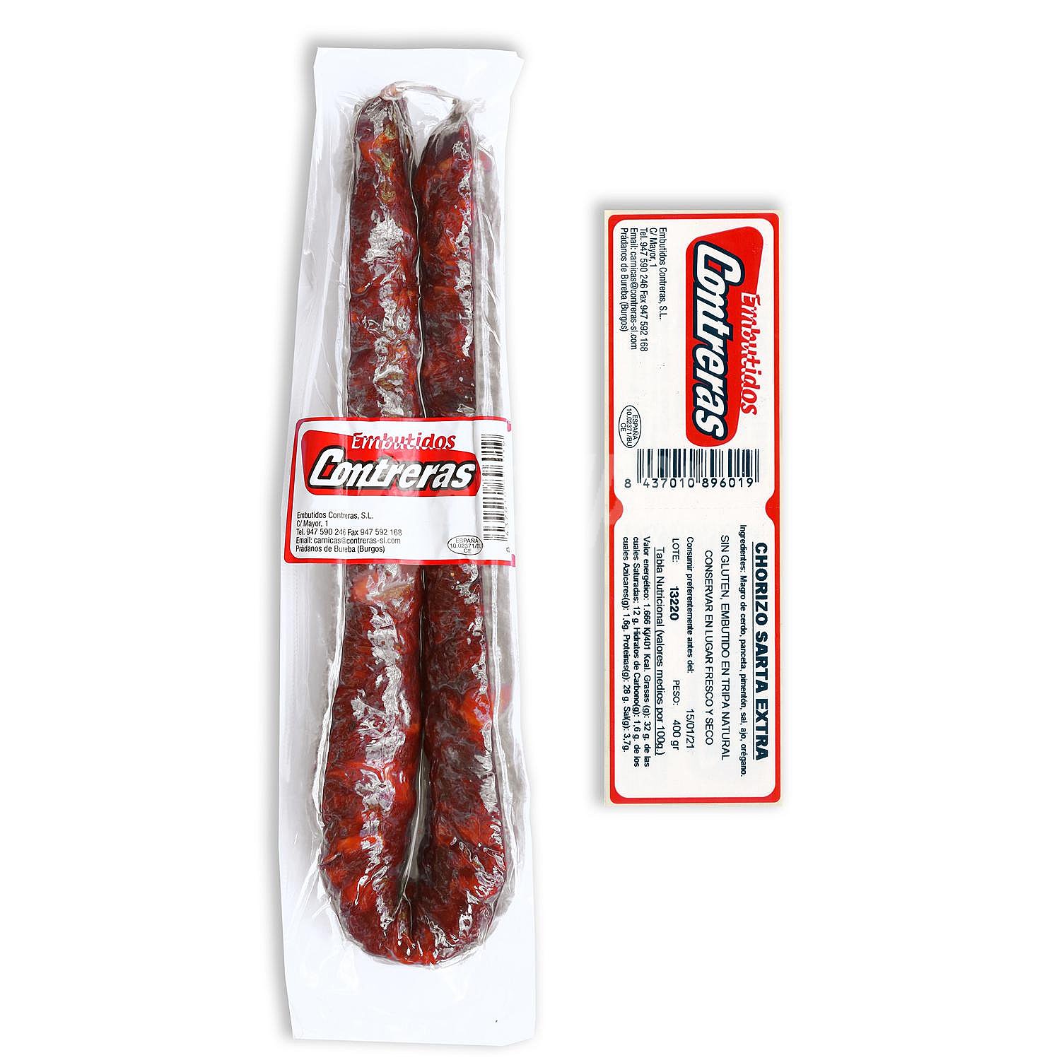 Chorizo sarta extra Contreras sin gluten