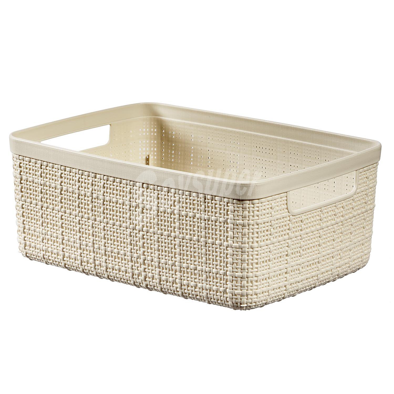 Cesta Jute Rectangular curver 27x11x20 cm - Beige