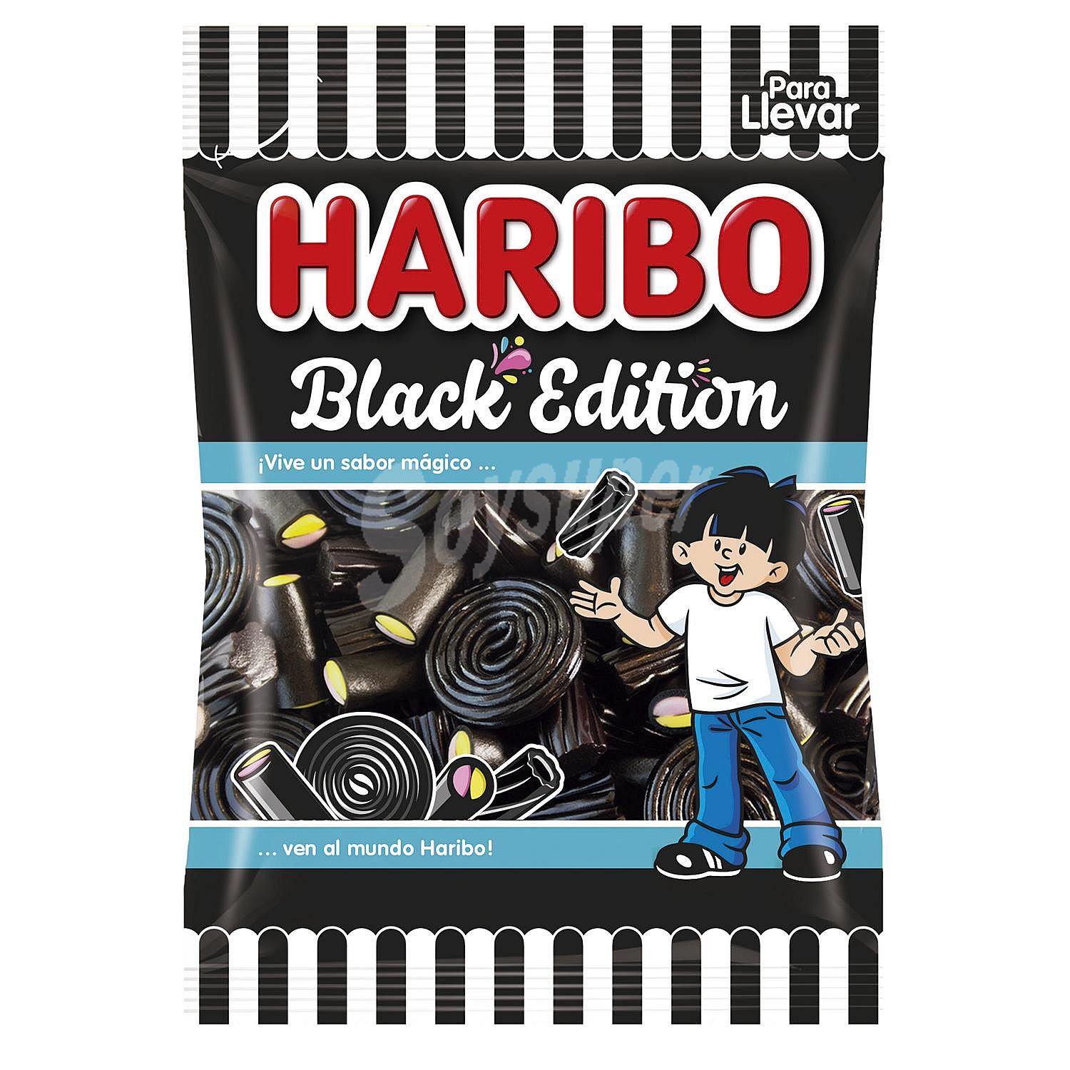 Caramelos de goma regaliz Black Edition Haribo